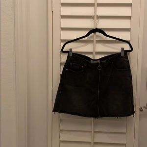 Free people Denim Skirt carbon with rough hem
